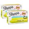 Tank Style Highlighters, Chisel Tip, Fluorescent Yellow, 12 Per Pack, 2 Packs
